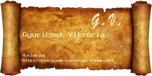 Gyuricsek Viktória névjegykártya